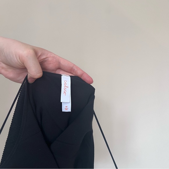 Colsie Black Ribbed Bodysuit - Picture 3 of 6